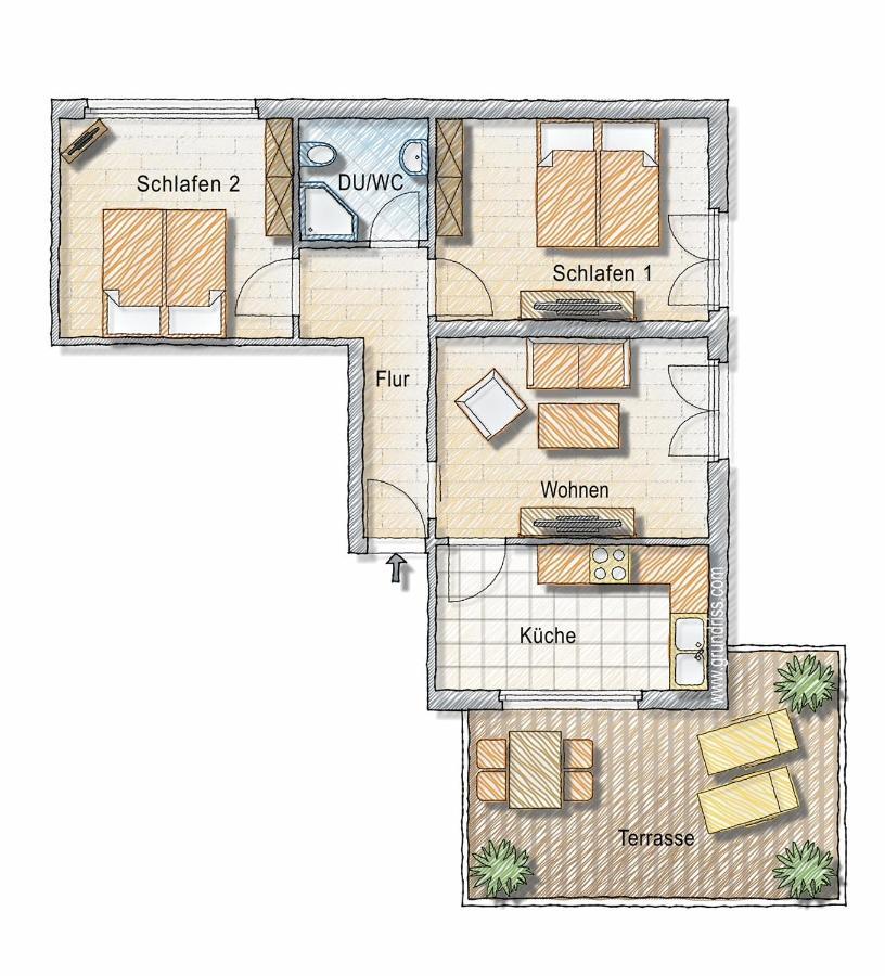Dyke Appartements Büsum Eksteriør billede